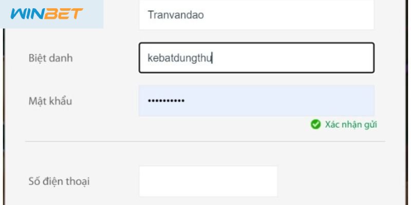 Các bước đăng nhập winbet
